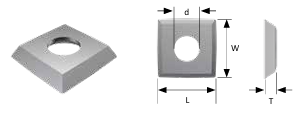 Quadratische Wendeschneidplatten für Hobelköpfe